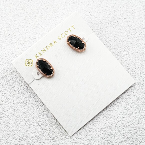 Kendra Scott Black Glass Stud Earrings - Picture 1 of 1